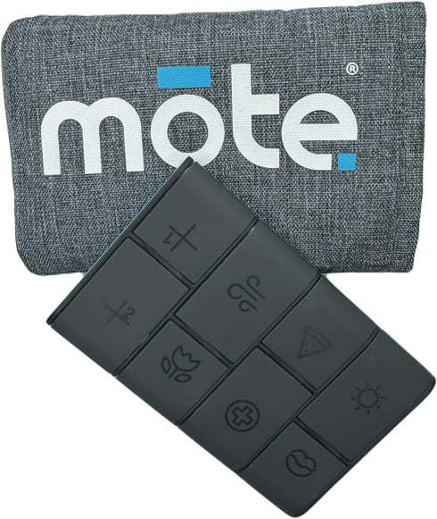 Mote Pillbox 7 Wallet Credit Card Size Carry Medications, Pills Day Weekly Organizer Pill case, Mini, Small Holder