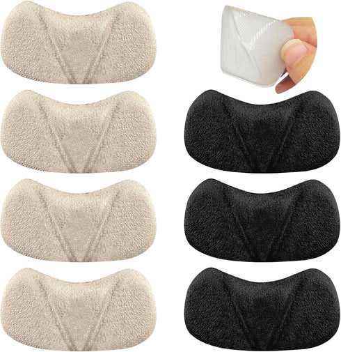 Heel Pads - Heel Inserts for Women, Gel Heel Protectors for Improved Shoe Fit and Comfort (4 Pairs)