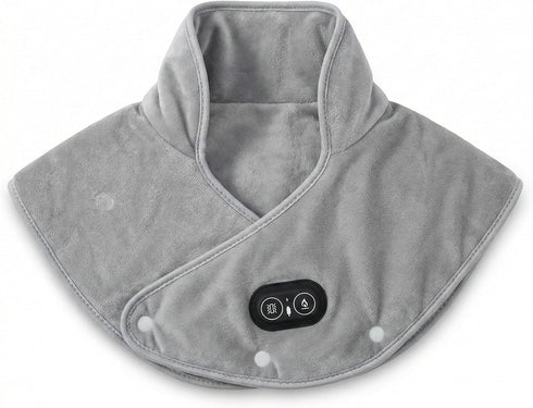 Yondaha Heated Neck and Shoulder Wrap USB Electric Scarf with Vibration Massage, Cordless