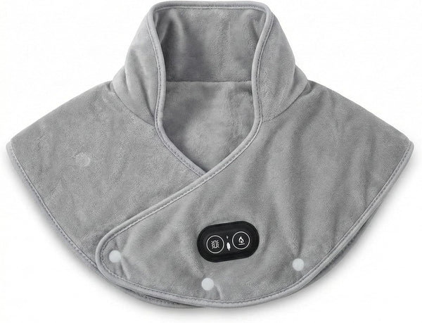 Yondaha Heated Neck and Shoulder Wrap USB Electric Scarf with Vibration Massage, Cordless