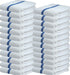 24 Blue Stripe Cleaning Towels, 16x19 Bar Mop Dish Towels, 30oz Commercial Grade Cotton for Home and Restaurant
