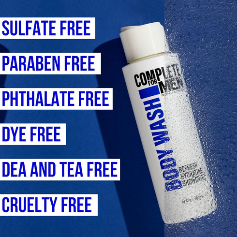 Hydrating Shower Gel for Men, Sulfate-Free Body Wash, Natural Moisturizing Gel for All Skin Types