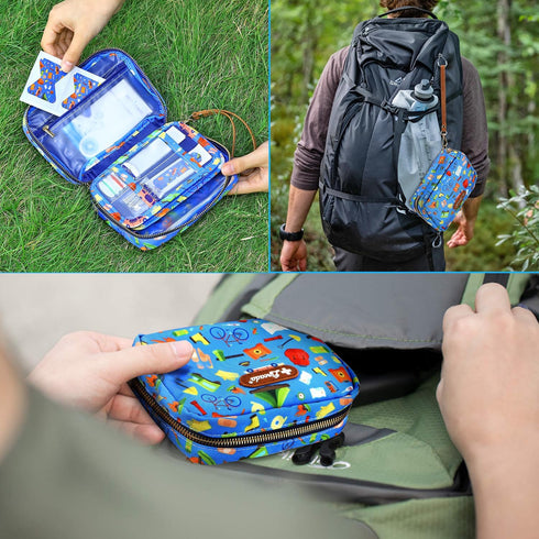 Portable Travel First Aid Kit, 143 Pieces All-Purpose Emergency Kit for Home, Car, Diaper Bag, Camping & Hiking