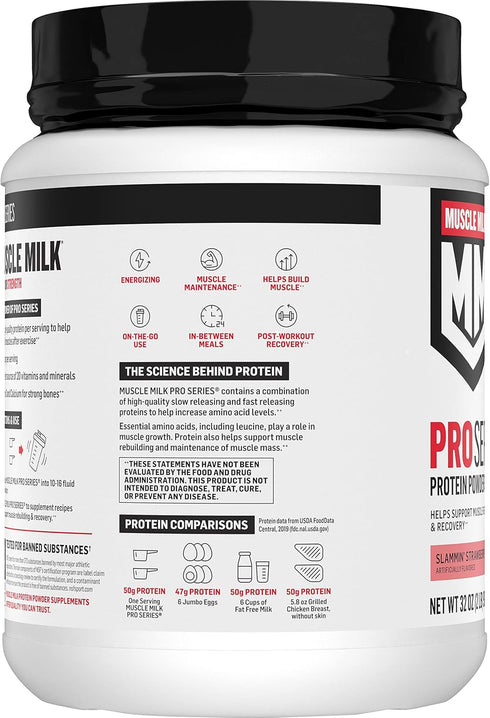 Muscle Milk Pro Series Protein Powder | Strawberry | 2 Pounds