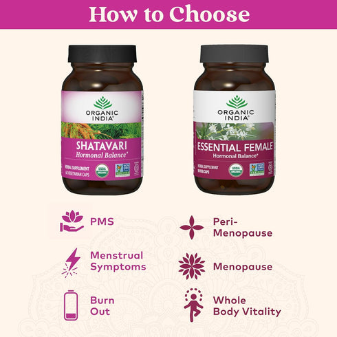 Immune 60 ORGANIC INDIA Shatavari Capsules - Herbal Supplement, Supports Hormonal Balance & System, Vegan, Gluten-Free
