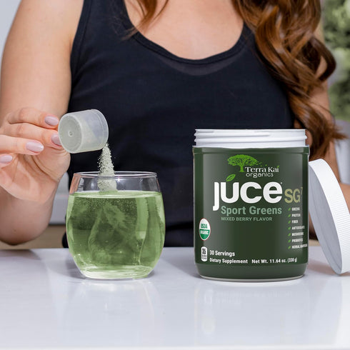 SG7 Sports Protein Greens - Organic Plant Based Protein Green Juice Powder, Mixed Berry Flavor, 30 Servings