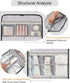 Relavel Travel Toiletry Bag for Men, Hanging Makeup Organizer for Women, Large Capacity Travel Kit Shaving Bag - Black