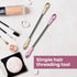 Lindo Twist-N-Roll Tweezer, Spring Facial Hair Removal Tool, Travel Pouches Included, 2 Pack