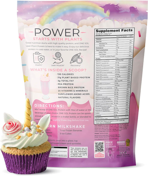 One Sol Protein Powder, Lean & Low Carb, Gluten Free, Lactose-Free, No Sugar Added, Vegan Friendly