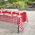 Hammont Picnic Cups – 9 oz Gingham BBQ Party Supplies - Red & White Checkered Disposable Paper Cups (50 Pack)
