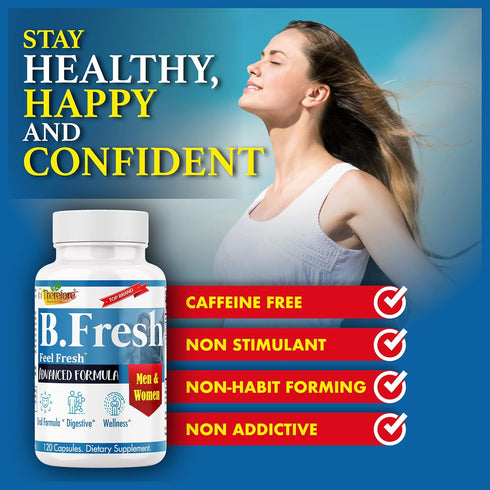 Therefore B. Fresh Oral Health Probiotics for Bad Breath Support, Dental Probiotic Mouth Probiotics - 120 Capsules