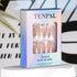 Stiletto Press on Nails, Pink Ballet Almond Nails with Diamond Camellia Designs, 10pcs Handmade Acrylic Fake Nails