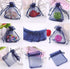 Stratalife 5X7 Sheer Organza Bags with Drawstring, 100 Pcs Navy Blue Gift Baggies for Wedding Party Favor