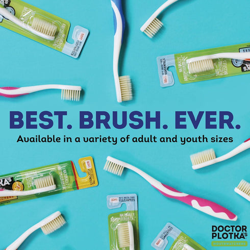 MOUTHWATCHERS Dr Plotkas Extra Soft Bristle Toothbrush for Adults, 4 Count - Ultra Clean Nano Toothbrush