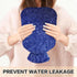 SyXIOP 2L Dark Blue Glitter Starry Travel hot Water Bottle with Soft Cover, Warmer Bag for Menstrual Cramps, Menstrual