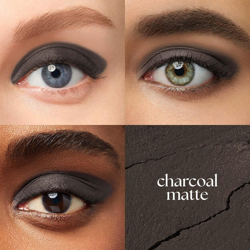 Julep Cream-to-Powder Waterproof Eyeshadow Stick, Charcoal Matte, Long-Lasting, Dark Grey