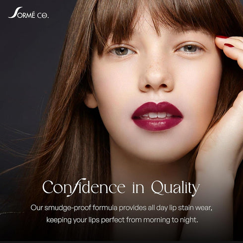 SORMÉ Smooch Proof Lip Stains, Long Lasting Matte Finish Lip Stain Marker, Gluten Free, Vamp