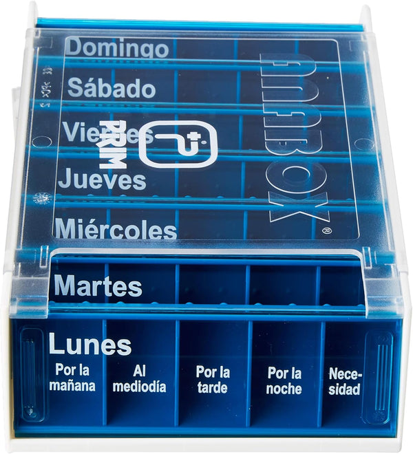Prim Queralt - Weekly Plastic Tablet Dispenser, Indigo Blue
