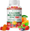 Calcium Magnesium Zinc Gummies - High Potency with Vitamin D3 & K2, Enhanced Absorption, Orange and Berry Flavored