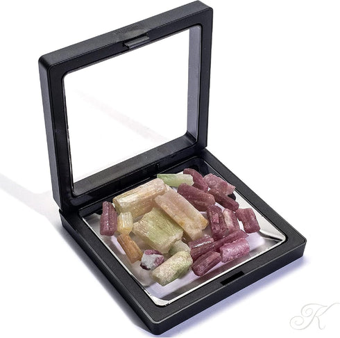 KALIFANO Tourmaline Bundle, Rare Brazilian Watermelon Rubellite Turmalina Reiki Healing Crystal for Calming and