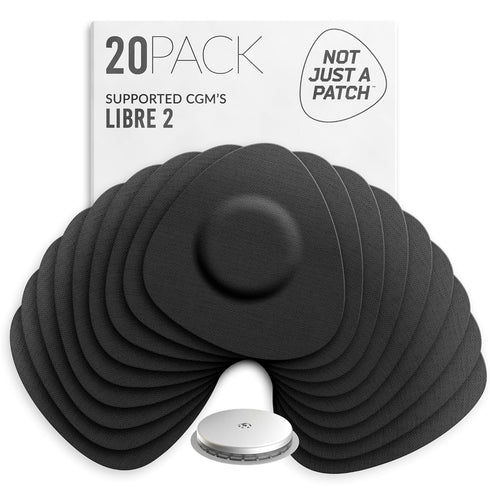 Not Just A Patch Freestyle Libre 2 Sensor Covers (20 Pack) Lingo CGM Patches, Water Resistant & Durable