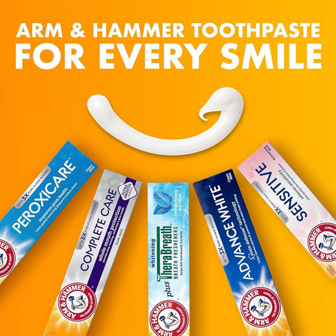 HAMMER Toothpaste-4 Pack 4.3oz 100% ARM & Essentials Whiten & Strengthen Fluoride of Tubes, Fresh Mint- Natural Baking