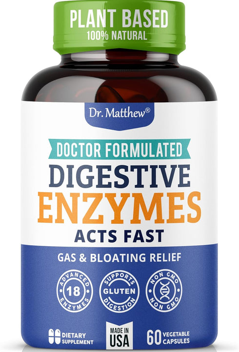 Best Digestive Enzymes for Women & Men with Lactase, Lipase, Amylase, Bromelain for Digestion & Health