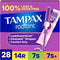 Tampax Radiant Tampons for Women Multipack, with LeakGuard Braid, Regular/Super/Super Plus Absorbency,