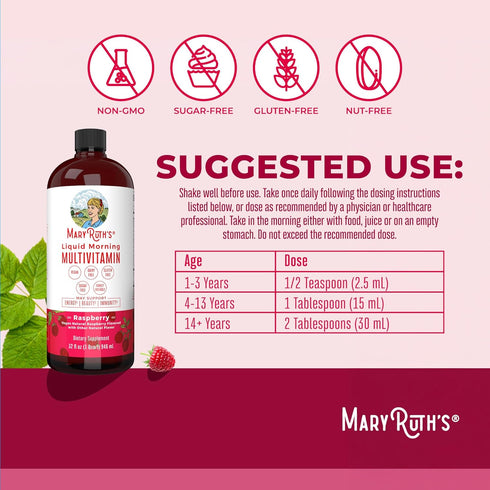 Multivitamin for Women, Men & Kids - Vegan, Sugar Free, Daily Multivitamins, Non-GMO, 32 Fl Oz