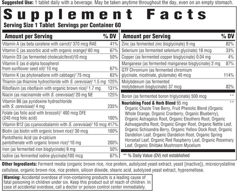 Innate Response Formulas Women's One Daily Multivitamin, 60 Tablets, Vegetarian, Non-GMO, Supports Optimal Health