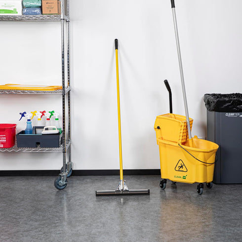 RW Clean Yellow Iron Handle for Floor Squeegee - 54 1/4" x 1 1/4" x 1 1/4" - 1 Count Box