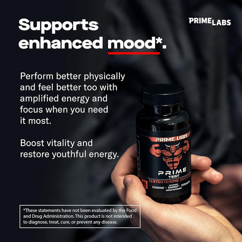 Prime Labs Men's Testosterone Booster, 2 Pack, Stamina, Endurance, & Strength Booster, 120 Caplets