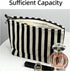 Makeup Bag, Travel Makeup Bag for Purse, Striped Cosmetic Bag, High Capacity Toiletry Bag for Women, Personalized Gift