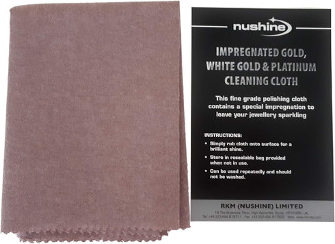 Nushine Gold, White Gold & Platinum Cleaning Cloth, Large 44 x 31.5cm with Special Impregnation