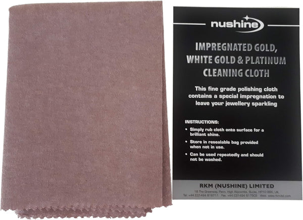 Nushine Gold, White Gold & Platinum Cleaning Cloth, Large 44 x 31.5cm with Special Impregnation