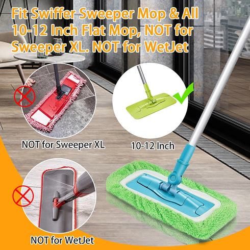 Unoutur (16PCS) Reusable Dry Sweeping Cloths Microfiber Wet Mop Pads Compatible with Swiffer Sweeper Mop Replacement