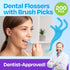 Trueocity Dental Flossers - 4 Pack with Travel Case (200 Total Count), Mint Flavored, Easy Grip, Prevents Tooth Decay