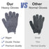 Yiclick Heavy Exfoliating Gloves, Body Scrubber for Bath Shower, Dead Skin Remover for Men and Women