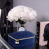 KOPY Velvet Makeup Bag for Women, Large Classy Makeup Organizer, Portable Travel Toiletry Bag with Handle (Navy)