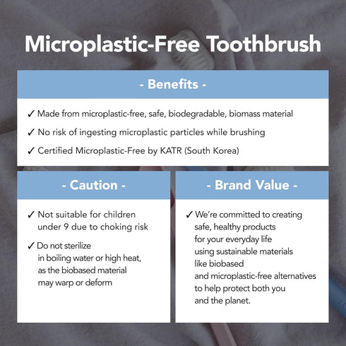 Set 3 Reseio Eco Toothbrush with Replaceable HeadsSoft BristlesPlastic-FreeBPA-FreeSustainable Oral CareTravel Pouch
