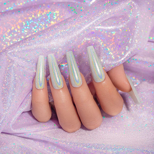 Holographic Nail Polish Set 3PCS, Rose Gold Silver Red Gel Polish Kit with Glitter Mermaid Unicorn Effect for Nail Art
