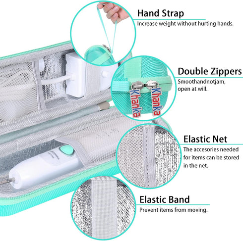 khanka Hard Electric Toothbrush Travel Case with 2 Pack Toothpaste Cap, Compatible with Philips Sonicare
