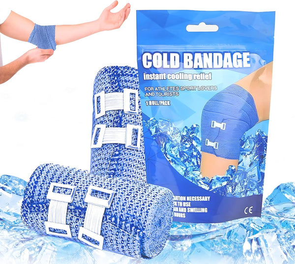 Yehenarn Ice Tape, Athletic Tape, Instant Cold Compression Tape Wrap, Self Sticking,No Refrigeration