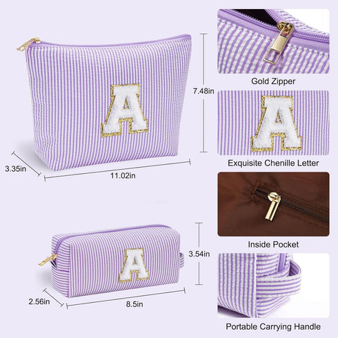 Preppy Stuff Cute Cosmetic Bag, Large Makeup Bag for Travel, Personalized Gifts for Women, Daughters, Sisters
