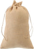 CleverDelights 8" x 12" Burlap Bags - 5 Pack, Jute Drawstring Sacks