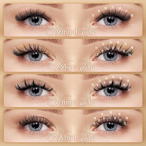 LASHVIEW C Curl Eyelash Extensions, 8-15mm Mixed 0.15 Classic Lashes, Professional Lash Trays
