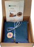 KOYA Naturals Soft Velvet Flax Seed Pillow - Microwavable Heating Pad for Neck, Muscle, Joint Pain Relief (Turquoise)