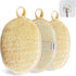 Natural Loofah Sponge Exfoliating Body Scrubber (3 Pack), Eco-Friendly Biodegradable Shower Luffa Sponge for Women and