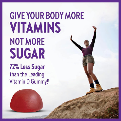 New Chapter Organic Vitamin D3+ Gummies, 1,000 IU, 60ct, Mixed Berry Flavor, Non-GMO, Gluten Free, ONE Daily Gummy for