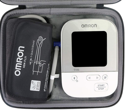 co2CREA Hard Case Replacement for OMRON Silver Omron M4 Blood Pressure Monitor Upper Arm Cuff BP5250 BP7250 HEM-7156 HEM-7155T